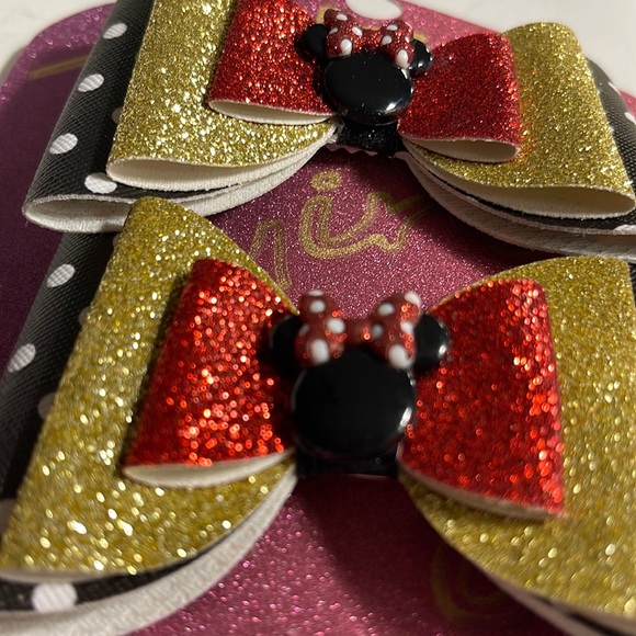 Tutu Girl Magic Mickey Mouse Gold 2 Hair-bow set - Picture 2 of 2